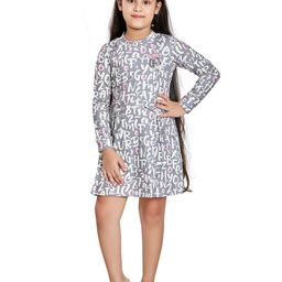 Peppermint Grey Typography Dress-picture-18