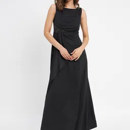 Madame Round Neck Sleeveless Maxi Dress-image-32