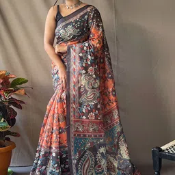 SGF11 Kalamkari Printed Chanderi Saree-picture-44