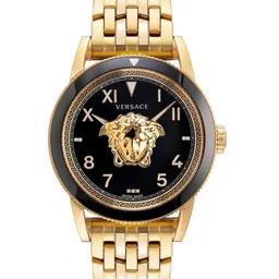 Versace Men Textured Dial & Stainless Steel Bracelet Style Straps Analogue Watch VE2V00822-image-45