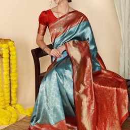 RASVRITI Woven Design Zari Banarasi Saree-picture-6