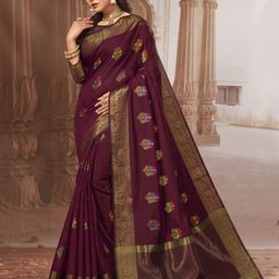 GAJARAI Woven Design Zari Chanderi Saree-image-87