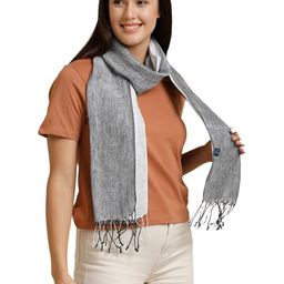 Linen Club Unisex Striped Pure Linen Stole-image-85