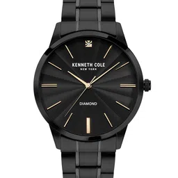 Kenneth Cole Men Black Dial & Stainless Steel Bracelet Style Straps Analogue Watch-image-61
