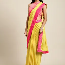 Shaily Printed Border Pure Chiffon Saree-image-14