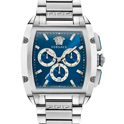 Versace Men Rectangular Dial Stainless Steel Straps Analogue Watch VE6H00423-6