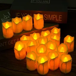 Kuber Industries White 24 Pieces LED Tea Light Candles-30