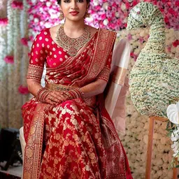Aldwych Ethnic Motifs Woven Design Zari Banarasi Saree-picture-43