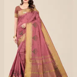 SERONA FABRICS Floral Zari Silk Cotton Mysore Silk Saree-31
