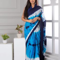 Shivanya  Handicrafts Tie and Dye Pure Cotton Block Print Saree-46