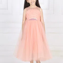 Toy Balloon kids Girls Sequined Embellished Net Maxi Fit & Flare Dress-image-25