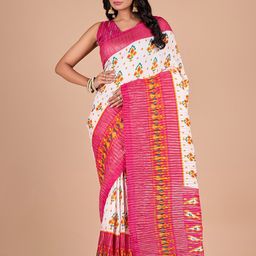NIRMAL CREATION Ethnic Motifs Printed Jute Cotton Saree-image-59