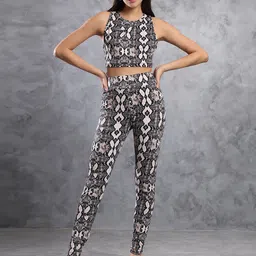 TANDUL Round Neck Sleeveless Print Top With Trouser-image-8