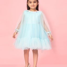 Aarika Girls Net Fit and Flare Dress-57