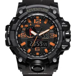 V2A Men Textured Dial Multi Function Analogue and Digital Watch-V2A-1545MC-Black-01-42