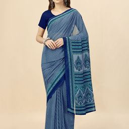 VIMLA Floral Printed Saree-image-0