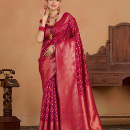 MIMOSA Paisley Woven Design Zari Kanjeevaram Saree-image-85