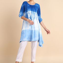 Maaesa Tie and Dye Dyed A-Line Dress-34