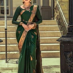 RASVRITI Floral Woven Design Zari Pure Silk Kanjeevaram Saree-image-21