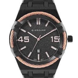 GIORDANO Men Dial & Textured Straps Analogue Watch GD-50016-22-19
