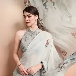 RACHNA Floral Pure Georgette Saree-image-45