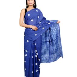 THE FAMILIAR HANDICRAFTS Pure Cotton Ikat Saree-image-88