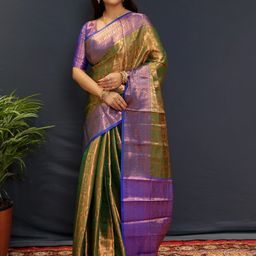 Mitera Woven Design Zari Kanjeevaram Saree-54