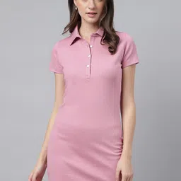 Xpose Shirt Collar T-Shirt Mini Dress-picture-30