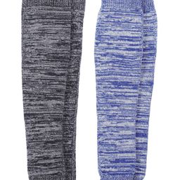Bharatasya Pack of 2 Black & Blue Active Wear Sun Protection Cotton Arm Sleeves Cover-image-1
