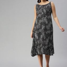 SHOWOFF Shoulder Straps Floral Printed A-Line Dress-image-76