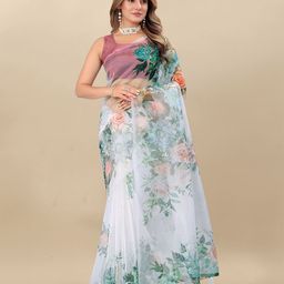 KALINI Floral Organza Saree-image-58
