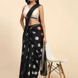 RACHNA Polka Dot Printed Ready to Wear Saree-24