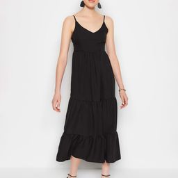 Trendyol Shoulder Strap Tiered A-Line Midi Dress-picture-23