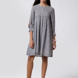 KATE & OSCAR Girls Floral Printed A-Line Cotton Dress-image-48