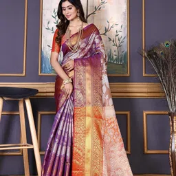 jayant creation Ethnic Motifs Woven Design Zari Kanjeevaram Saree-picture-49
