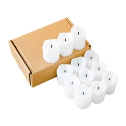 Kuber Industries White 12 Pieces LED Tea Light Candles-33