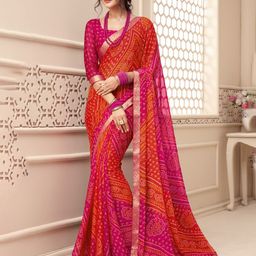 Reboot Fashions Bandhani Zari Pure Chiffon Bandhani Saree-image-2