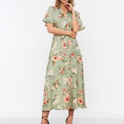 Trendyol Floral A-Line Midi Dress-image-5
