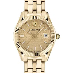 Versace Men Printed Dial & Stainless Steel Bracelet Style Straps Analogue Watch VE3K00522-56