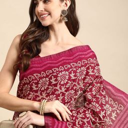 RATAN Floral Pure Cotton Saree-image-26