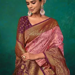 KALINI Ethnic Motifs Woven Design Zari Paithani Saree-image-46