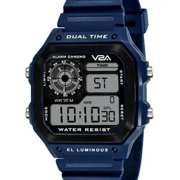 V2A Men Wrap Around Straps Digital Multi Function Watch V2A-1299-Darkblue-01-55