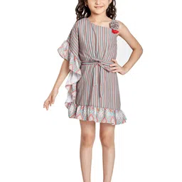 Peppermint Red Striped A-Line Dress-image-20