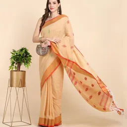 Bong ButiQ Ethnic Motifs Woven Design Pure Cotton Khadi Saree-picture-22