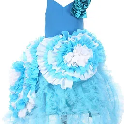 Samsara Couture Girls Bow Detail Ruffled Net Fit and Flare Dress-picture-28