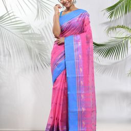 Charukriti Woven Design Pure Cotton Taant Saree-image-9
