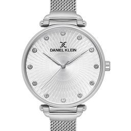 Daniel Klein Women Silver-Toned Dial & Silver Toned Bracelet Style Straps Analogue Watch-image-31