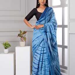 Shivanya  Handicrafts Tie and Dye Pure Cotton Block Print Saree-image-78