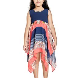 Peppermint Girls Navy Blue & Pink Dress-picture-13