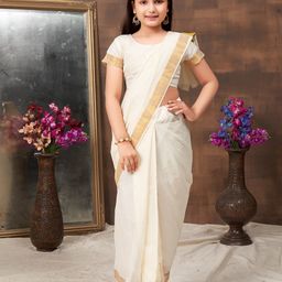 Aarika Girls Woven Design Zari Saree-picture-11